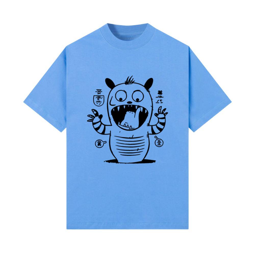 Strange Striped Cat Creature_ Anime Magic T-Shirt