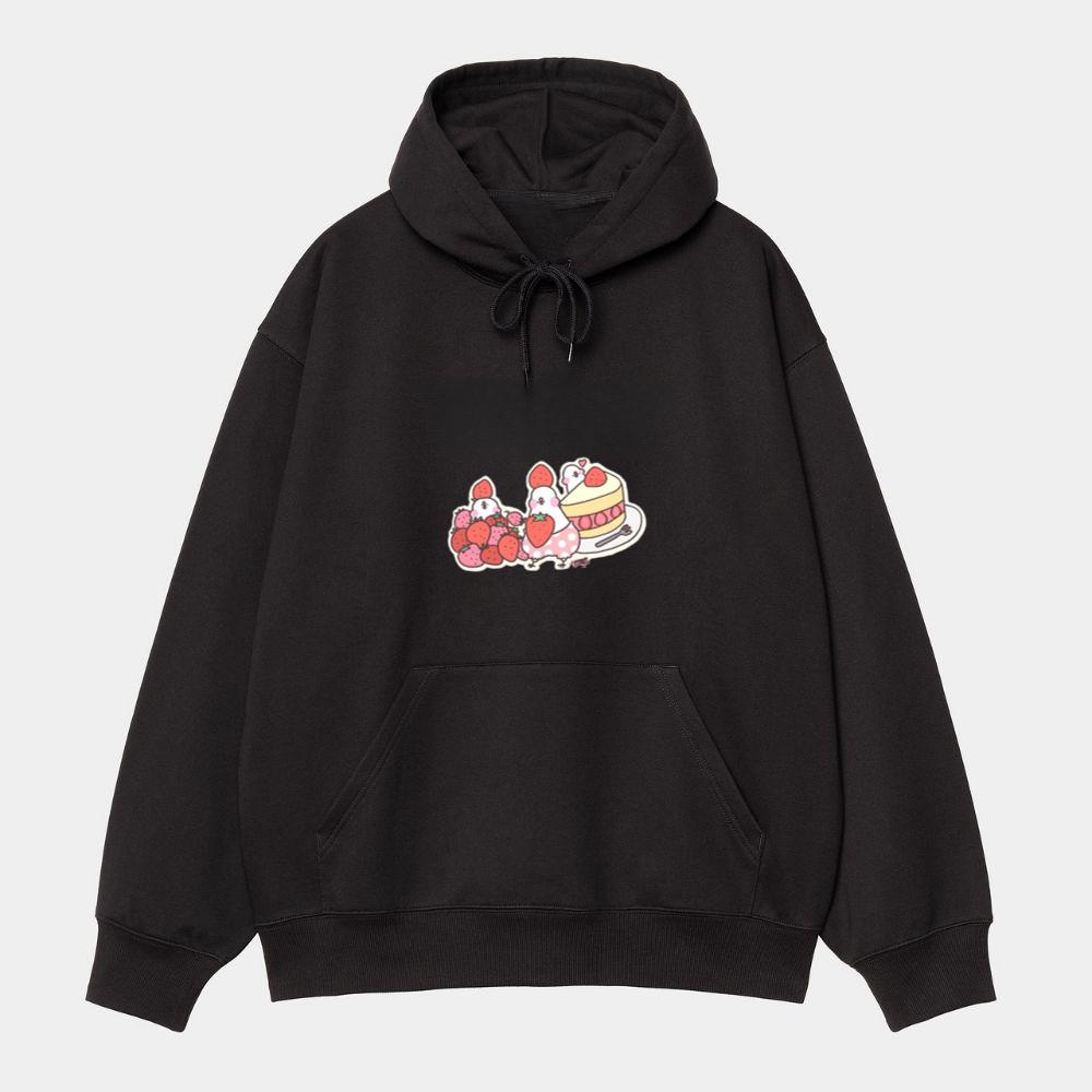 Strawberry Party Birds Hoodie