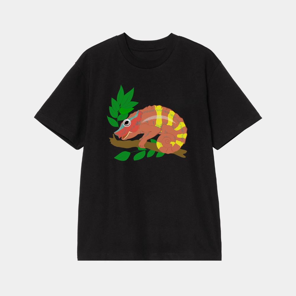 Striped Chameleon On Branch T-Shirt