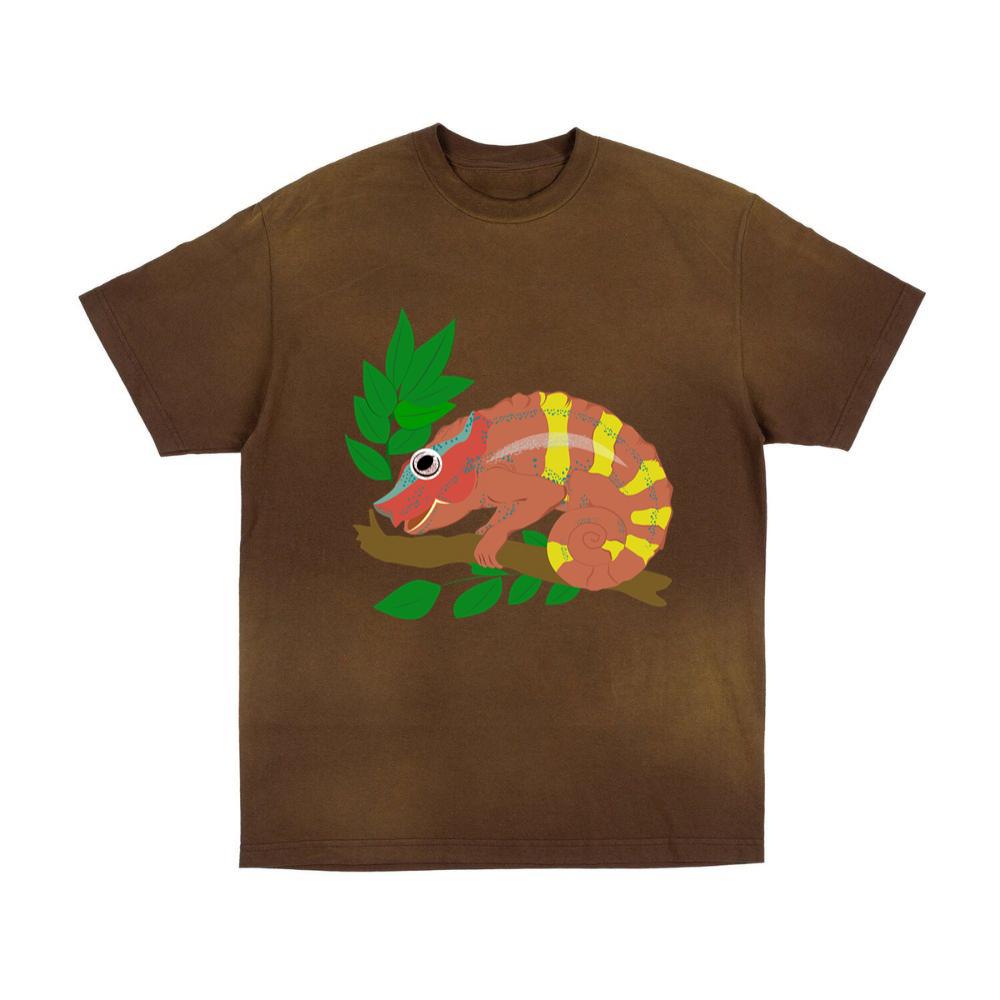 Striped Chameleon On Branch T-Shirts