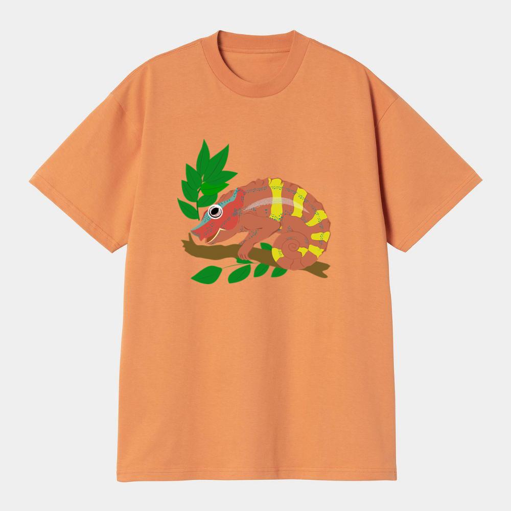 Striped Chameleon On Branch T-Shirts