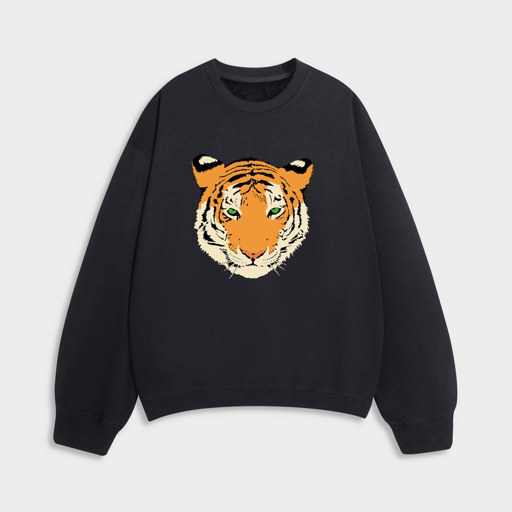 Striped Tiger Head Sweatshirt