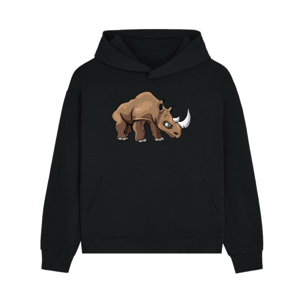 Strong Angry Cartoon Rhino Hoodie