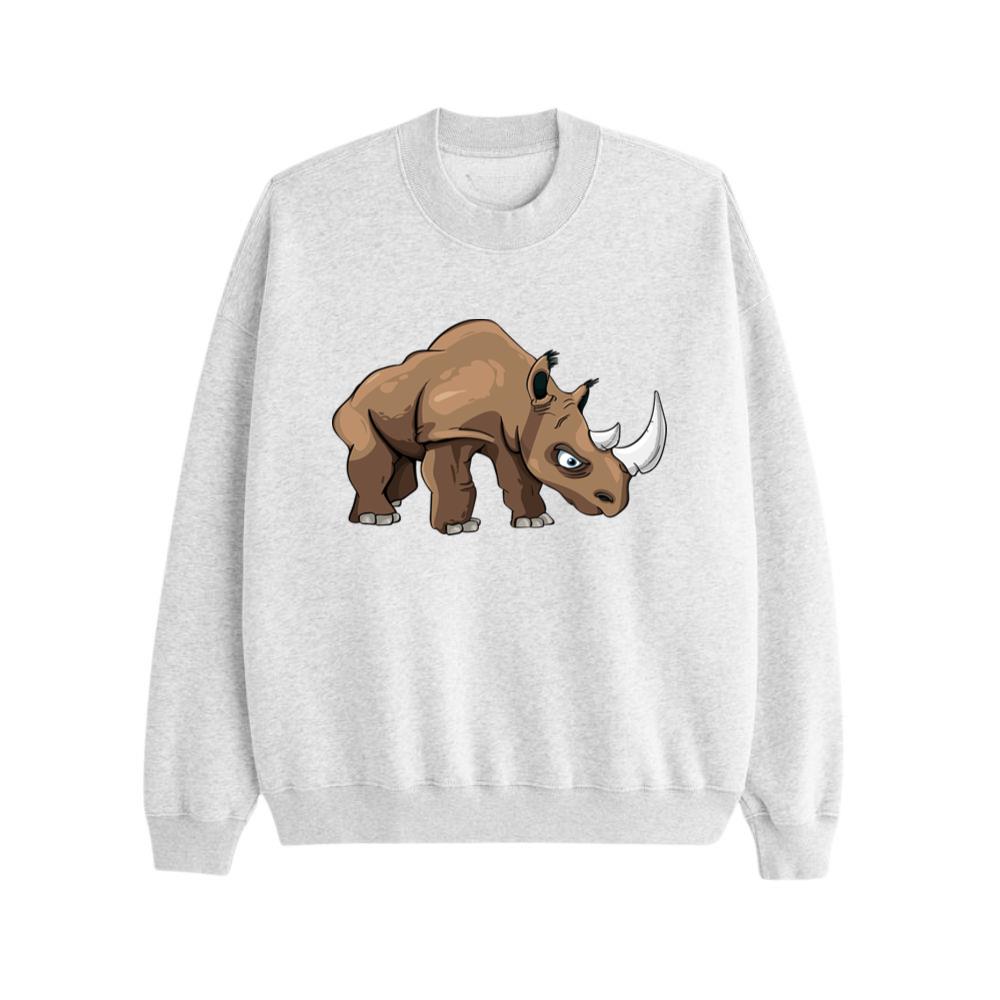 Strong Angry Cartoon Rhino Sweatsrhits