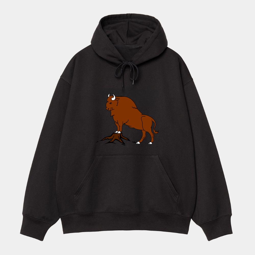 Strong Standing Bison Hoodie