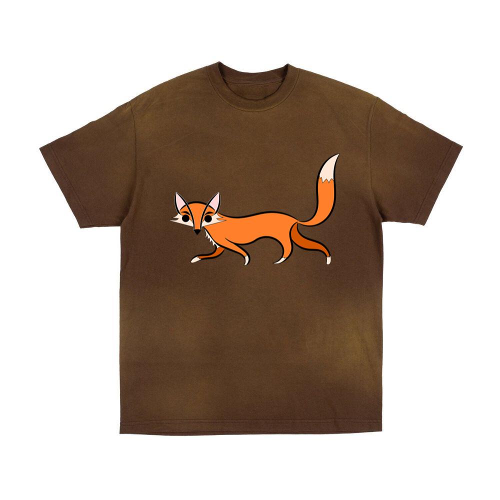 Stylized Long Tailed Orange Fox T-Shirts