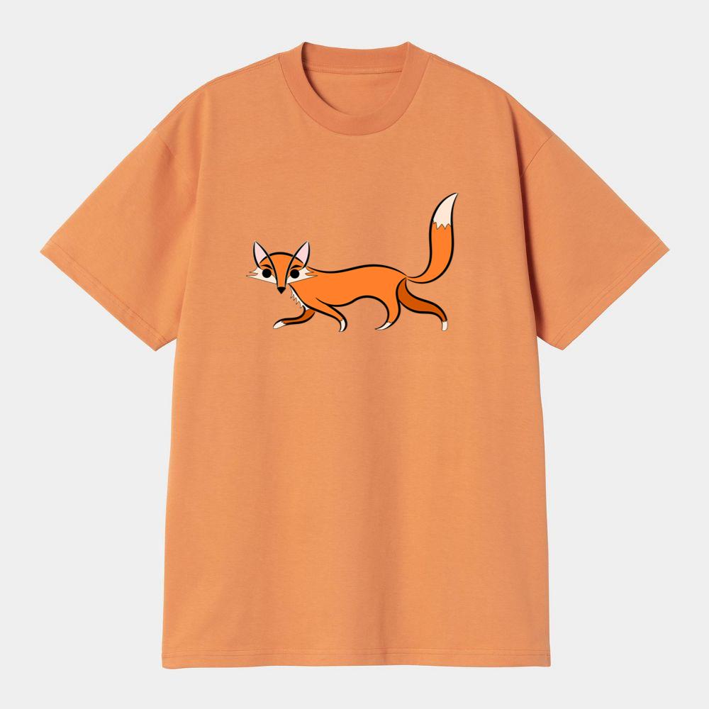 Stylized Long Tailed Orange Fox T-Shirts