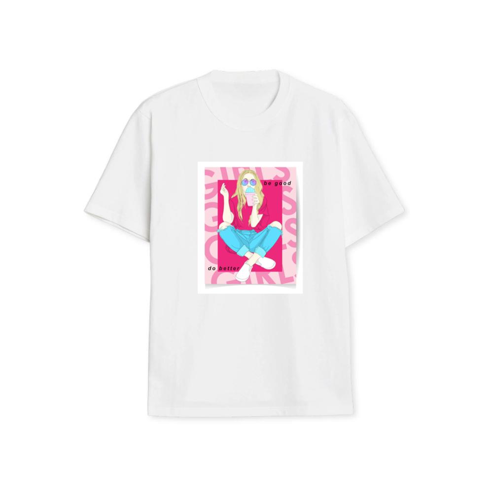 Suggesting 'Be Good' and 'Do Better' in a Softly Saturated Scene of Stylish Solitude T-Shirts