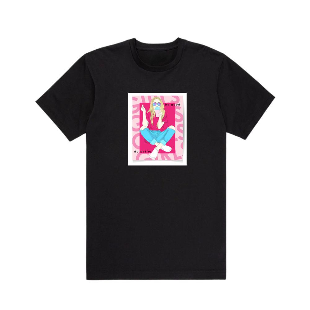 Suggesting 'Be Good' and 'Do Better' in a Softly Saturated Scene of Stylish Solitude T-Shirts