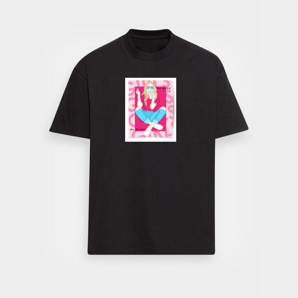 Suggesting 'Be Good' and 'Do Better' in a Softly Saturated Scene of Stylish Solitude T-Shirts