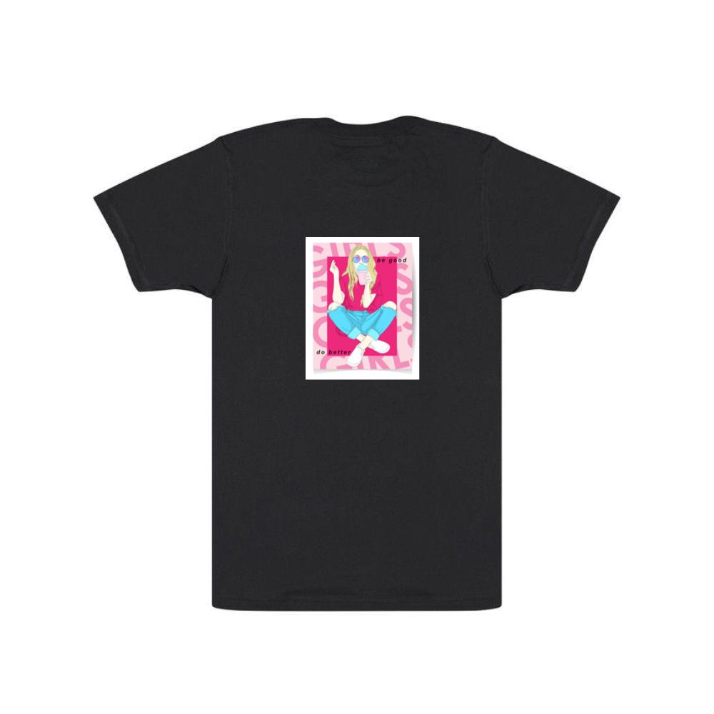 Suggesting 'Be Good' and 'Do Better' in a Softly Saturated Scene of Stylish Solitude T-Shirts