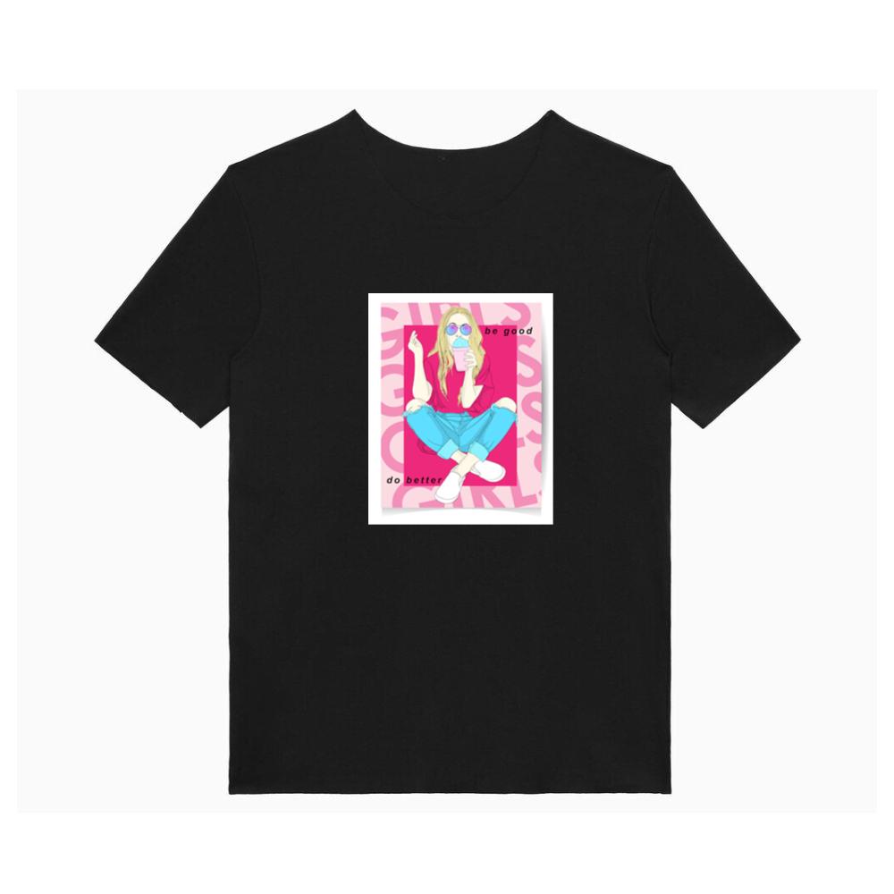 Suggesting 'Be Good' and 'Do Better' in a Softly Saturated Scene of Stylish Solitude T-Shirts