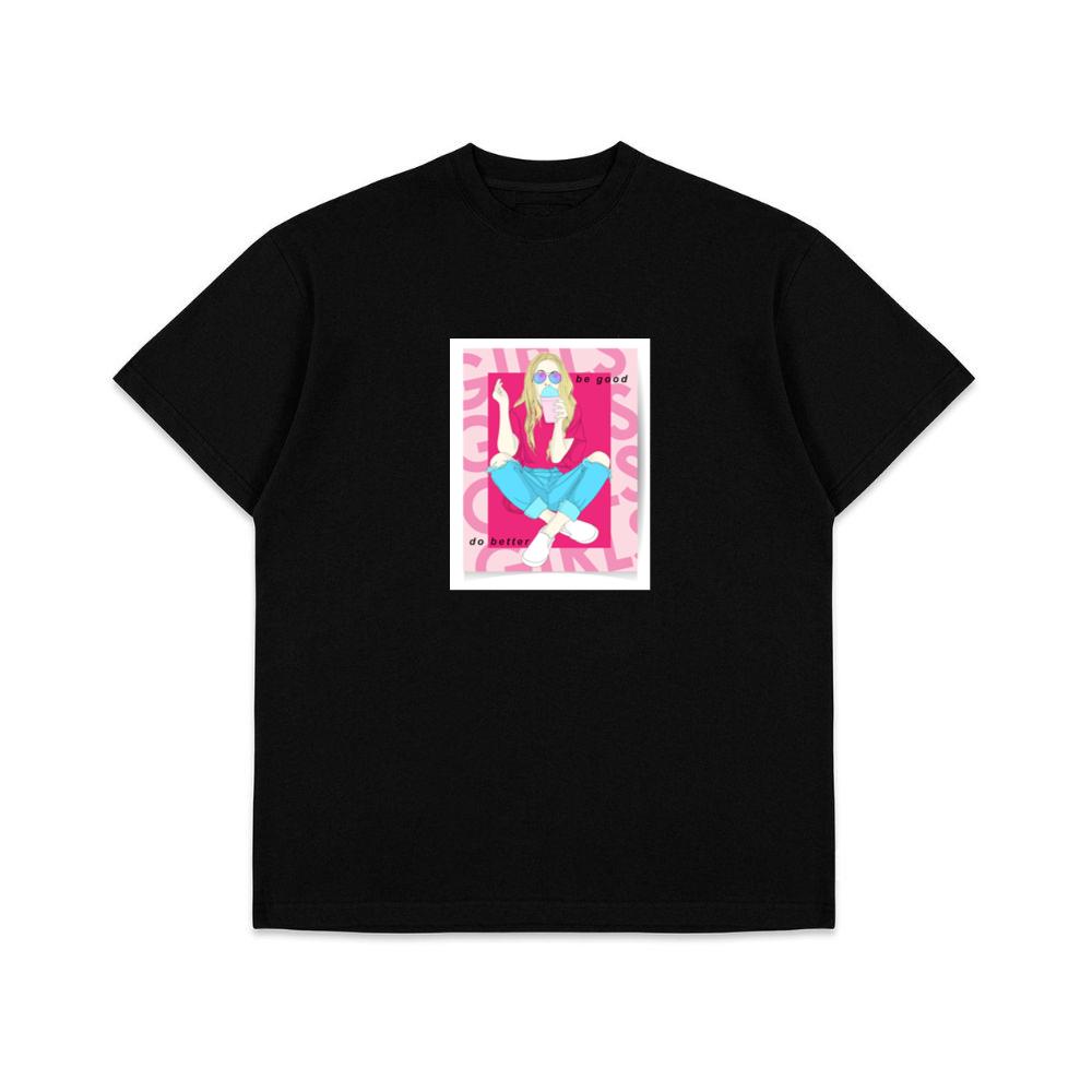 Suggesting 'Be Good' and 'Do Better' in a Softly Saturated Scene of Stylish Solitude T-Shirts