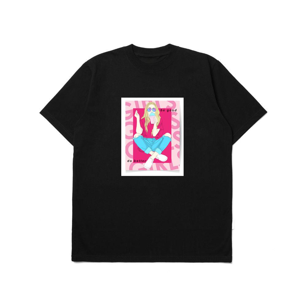 Suggesting 'Be Good' and 'Do Better' in a Softly Saturated Scene of Stylish Solitude T-Shirts