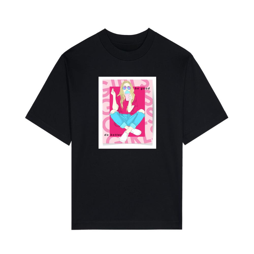 Suggesting 'Be Good' and 'Do Better' in a Softly Saturated Scene of Stylish Solitude T-Shirts
