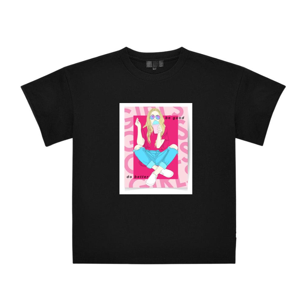 Suggesting 'Be Good' and 'Do Better' in a Softly Saturated Scene of Stylish Solitude T-Shirts