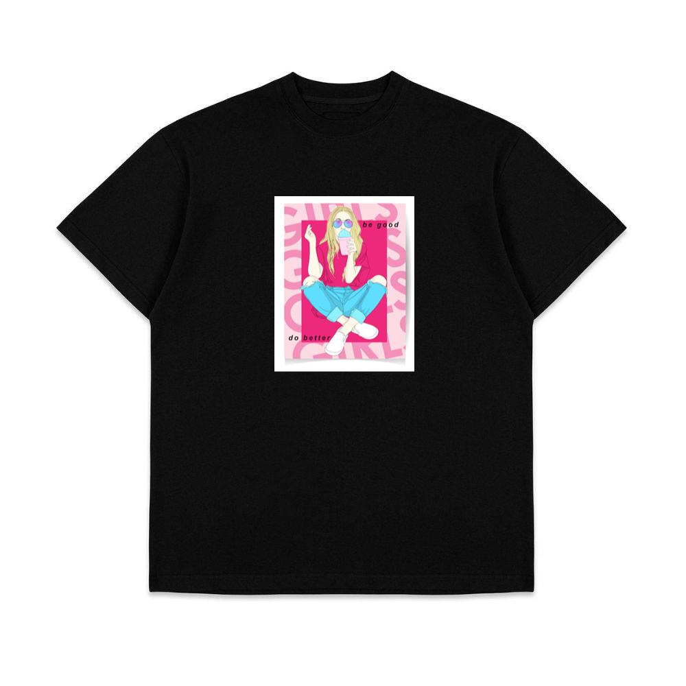 Suggesting 'Be Good' and 'Do Better' in a Softly Saturated Scene of Stylish Solitude T-Shirts