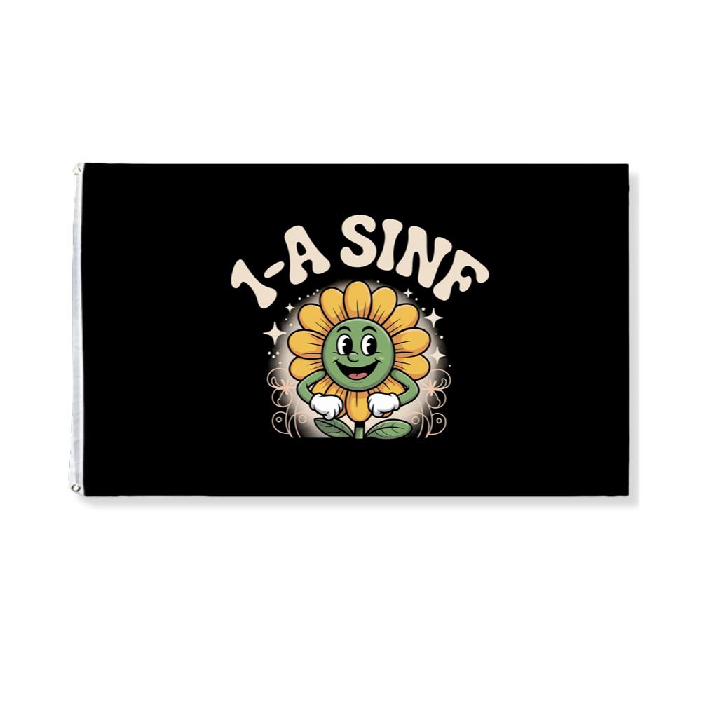 Sunflower Life Is Good Retro Design for Nature and Sunshine Lovers Flag