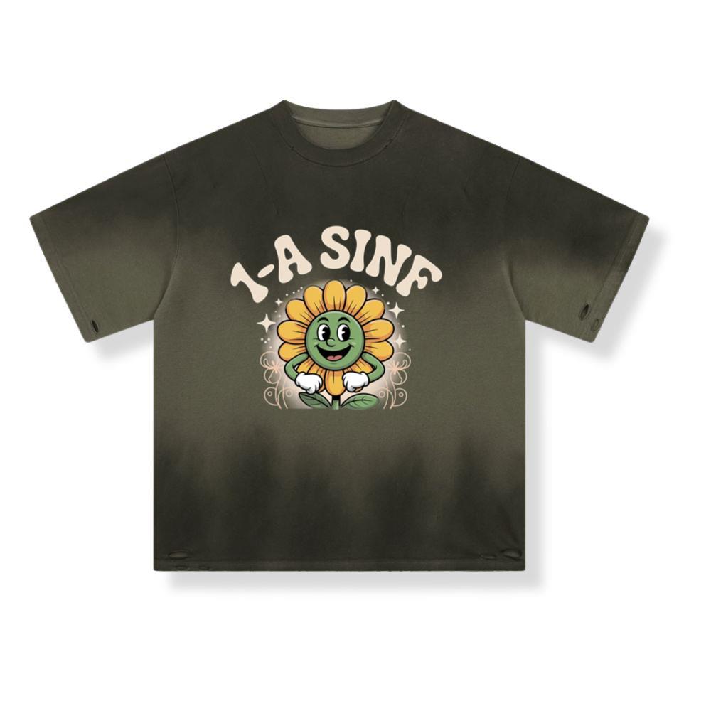 Sunflower Life Is Good Retro Design for Nature and Sunshine Lovers T-Shirt - Image 2