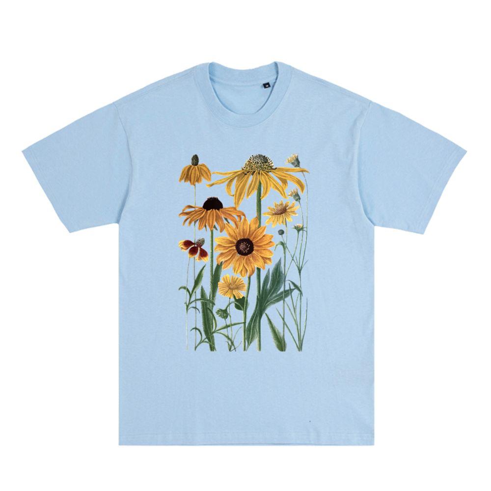 Sunflower Wildflower Vintage Botanical Plant Gardening T-Shirt 