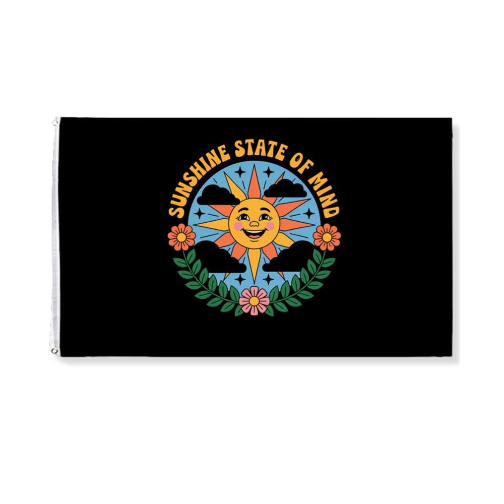 Sunshine State Of Mind Retro Graphic for Summer Positive Vibes Flat
