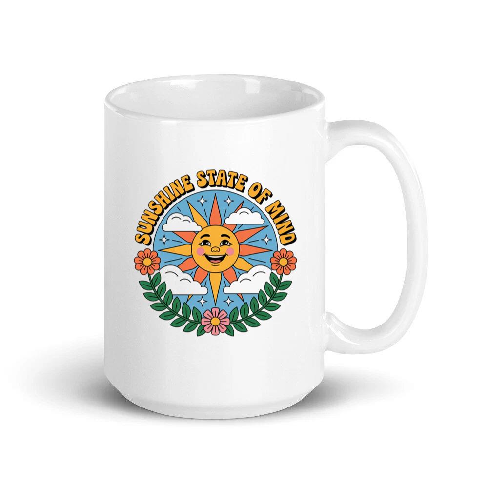 Sunshine State Of Mind Retro Graphic for Summer Positive Vibes Mug
