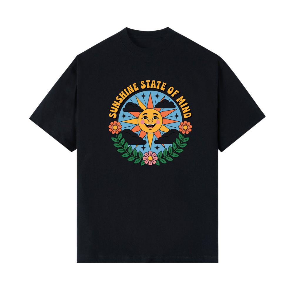 Sunshine State Of Mind Retro Graphic for Summer Positive Vibes T-Shirt