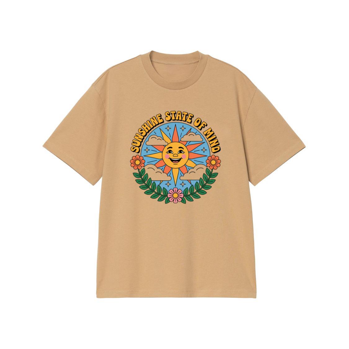 Sunshine State Of Mind Retro Graphic for Summer Positive Vibes T-Shirt - Image 3