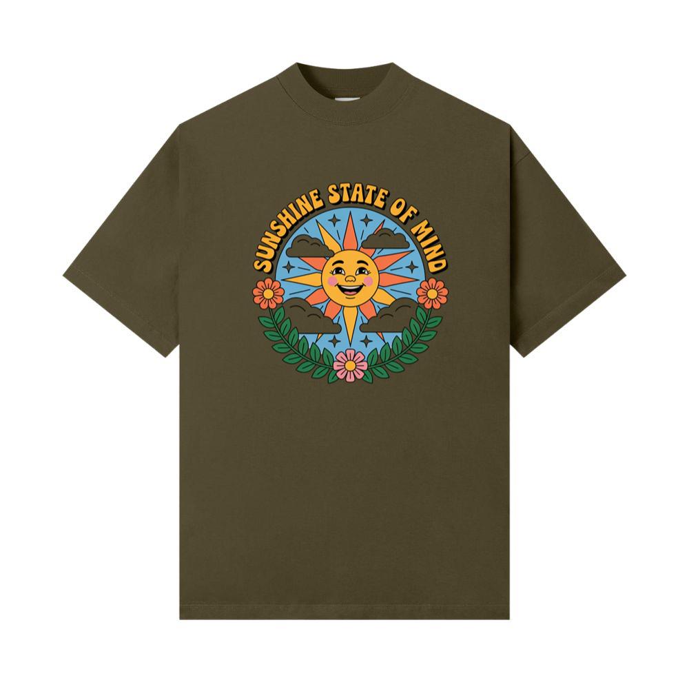 Sunshine State Of Mind Retro Graphic for Summer Positive Vibes T-Shirt - Image 2