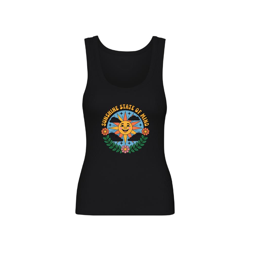 Sunshine State Of Mind Retro Graphic for Summer Positive Vibes TankTop 