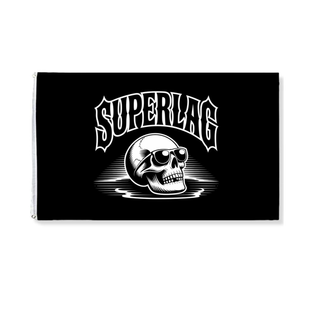 Superlag Skull with Sunglasses Streetwear Style Design Flat