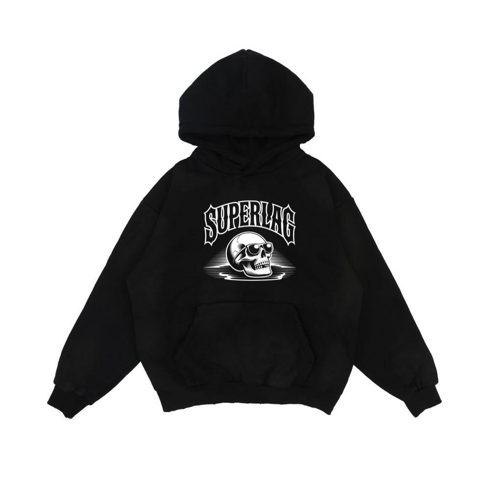 Superlag Skull with Sunglasses Streetwear Style Design Hoodie