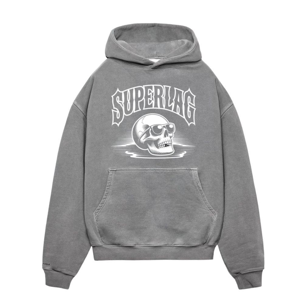 Superlag Skull with Sunglasses Streetwear Style Design Hoodies
