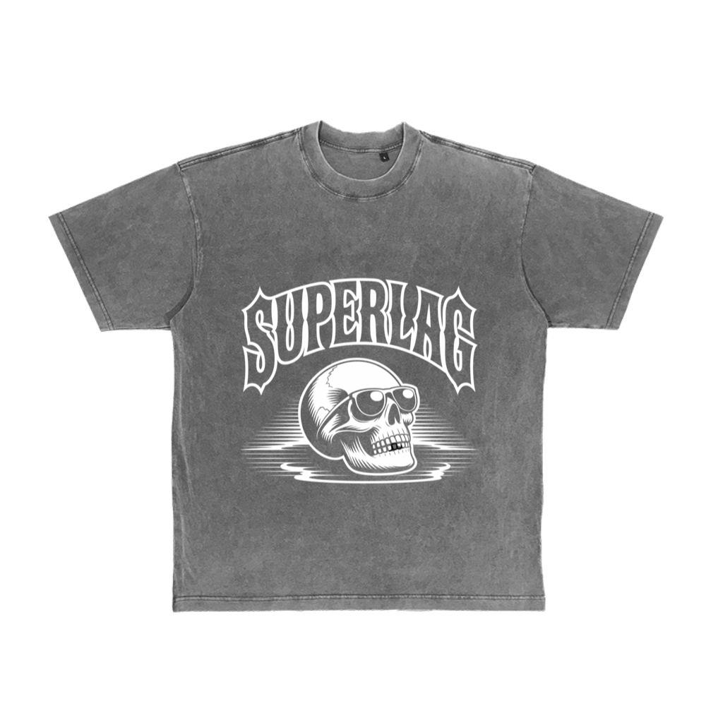 Superlag Skull with Sunglasses Streetwear Style Design T-Shirt