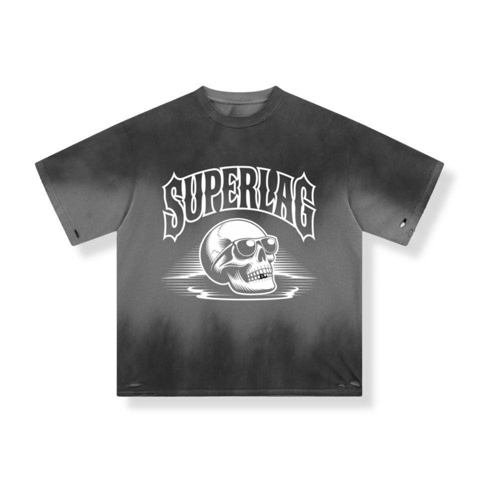 Superlag Skull with Sunglasses Streetwear Style Design T-Shirt