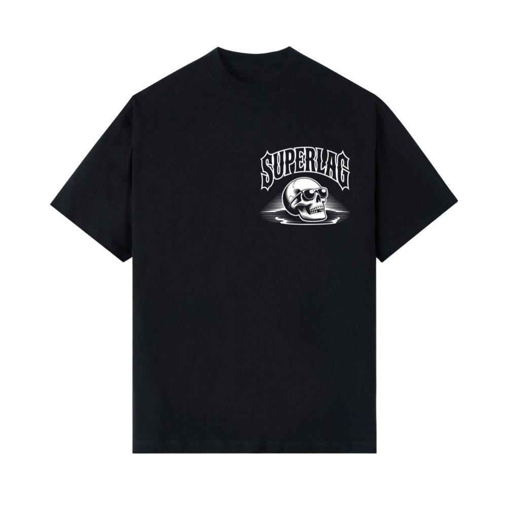 Superlag Skull with Sunglasses Streetwear Style Design T-Shirts