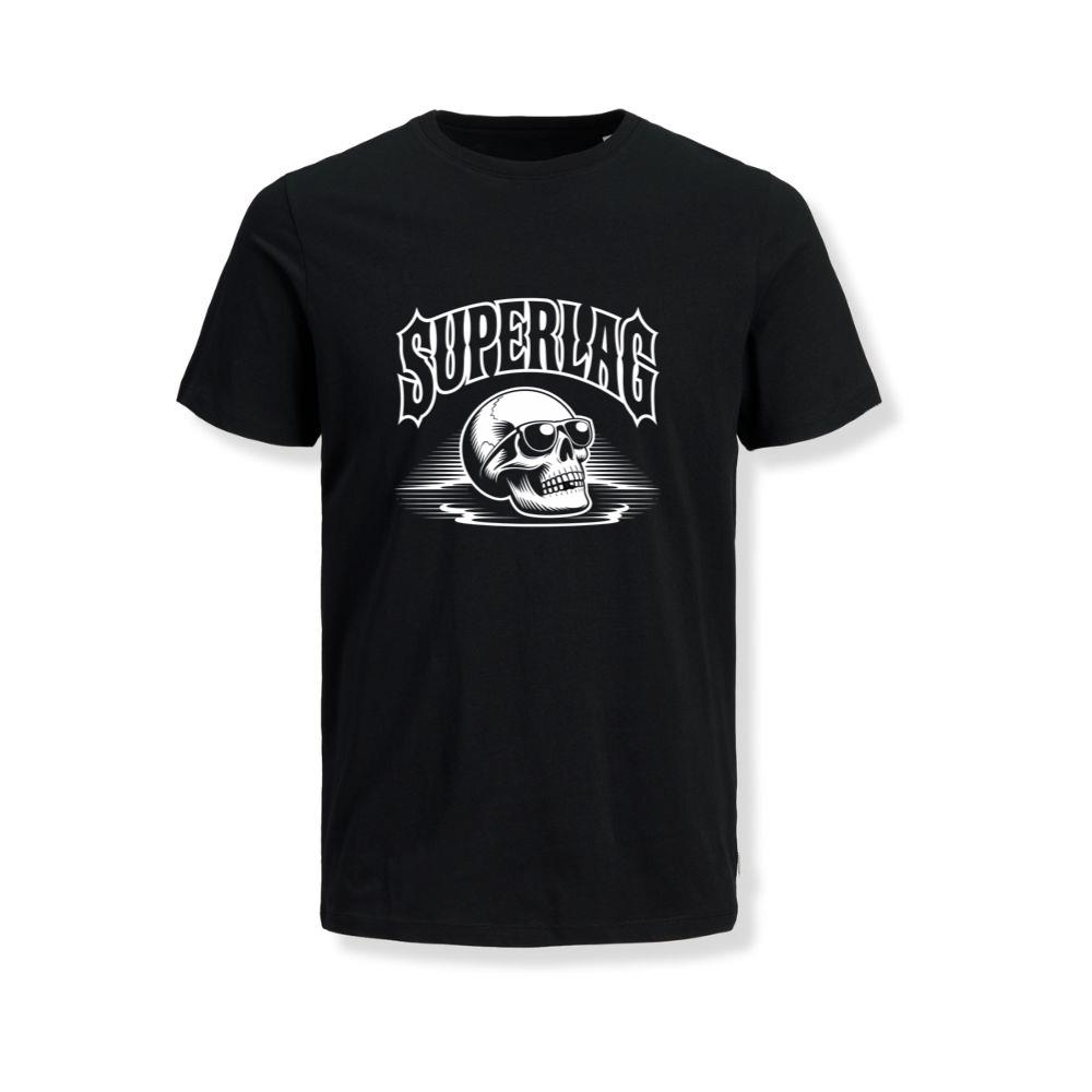 Superlag Skull with Sunglasses Streetwear Style Design T-Shirts