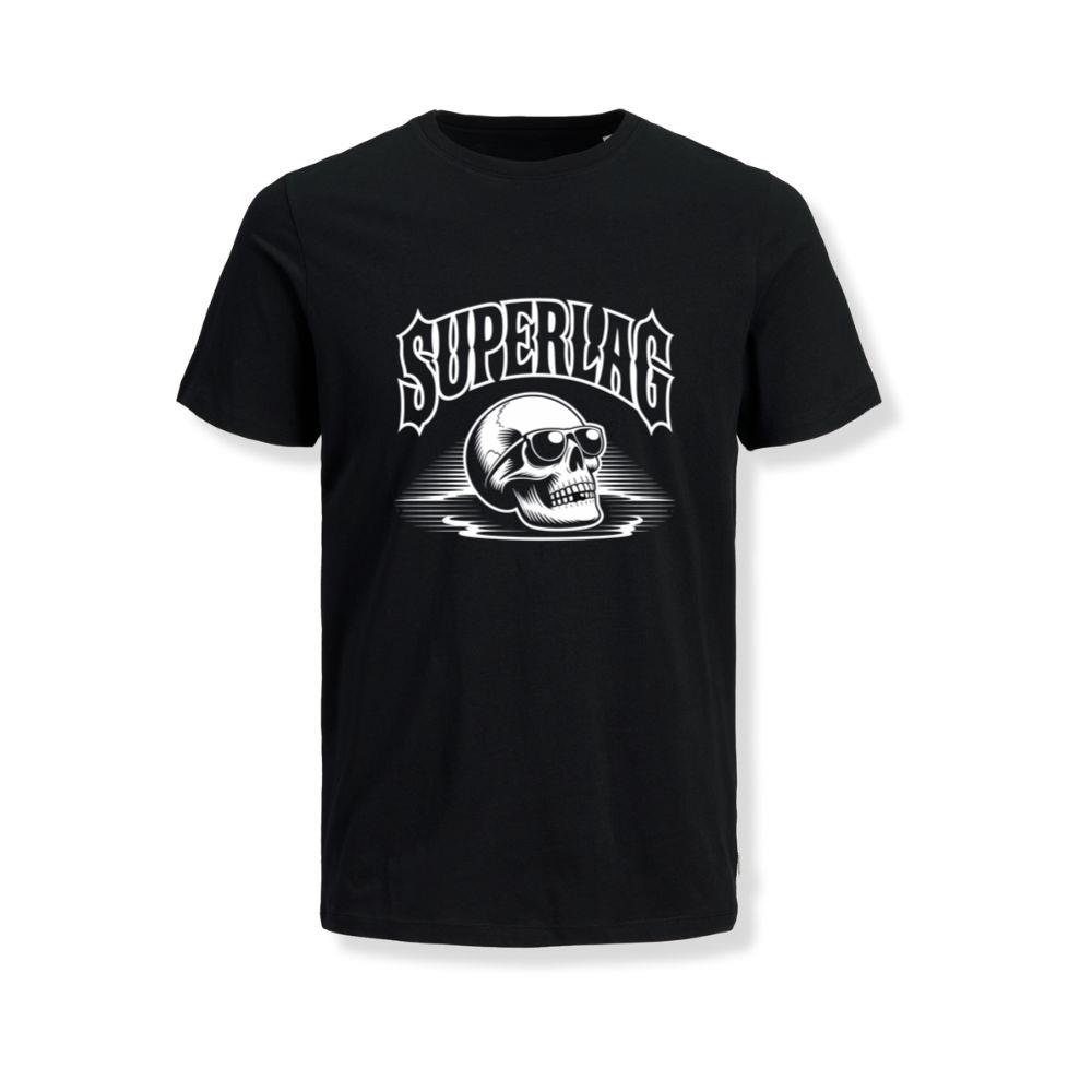 Superlag Skull with Sunglasses Streetwear Style Design T-Shirts