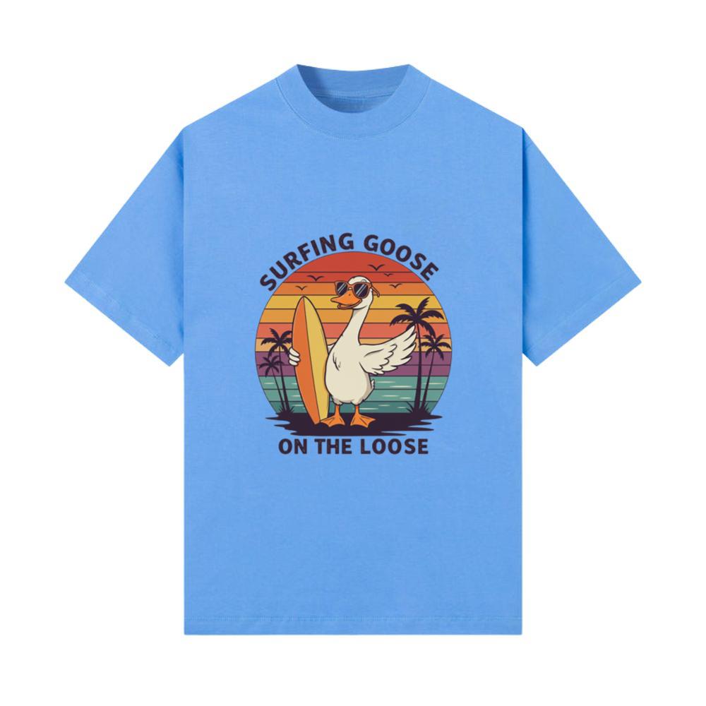 Surfing Goose Funny Beach Animal Summer Vibes Quot T-Shirt