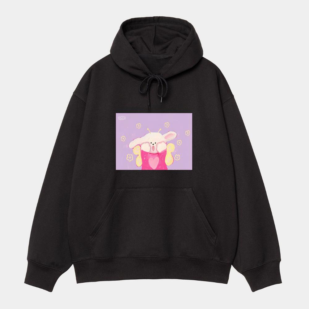 Surprised Butterfly Bunny Hoodie