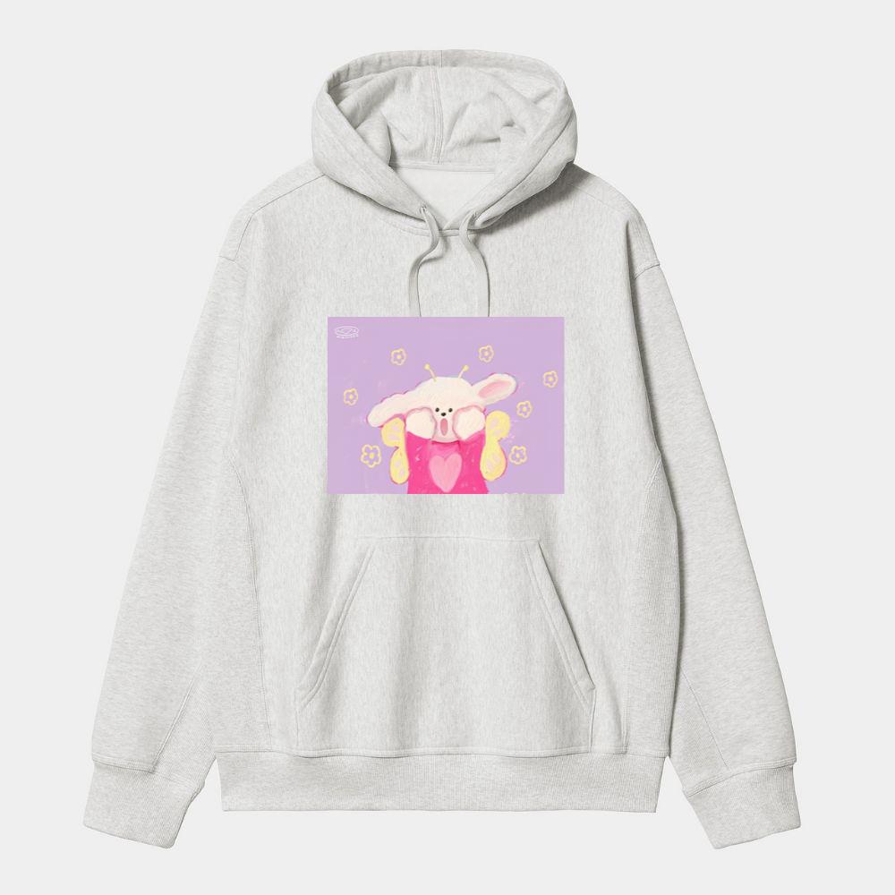 Surprised Butterfly Bunny Hoodie