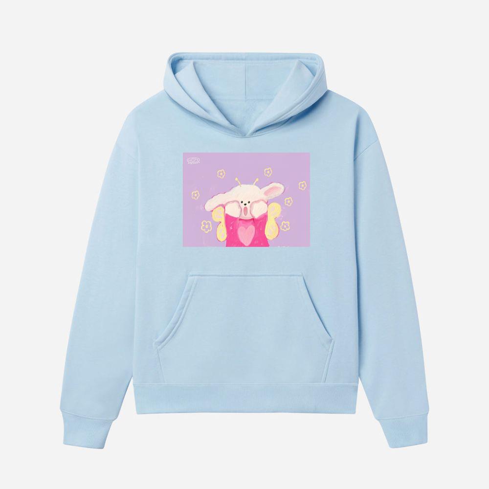 Surprised Butterfly Bunny Hoodies