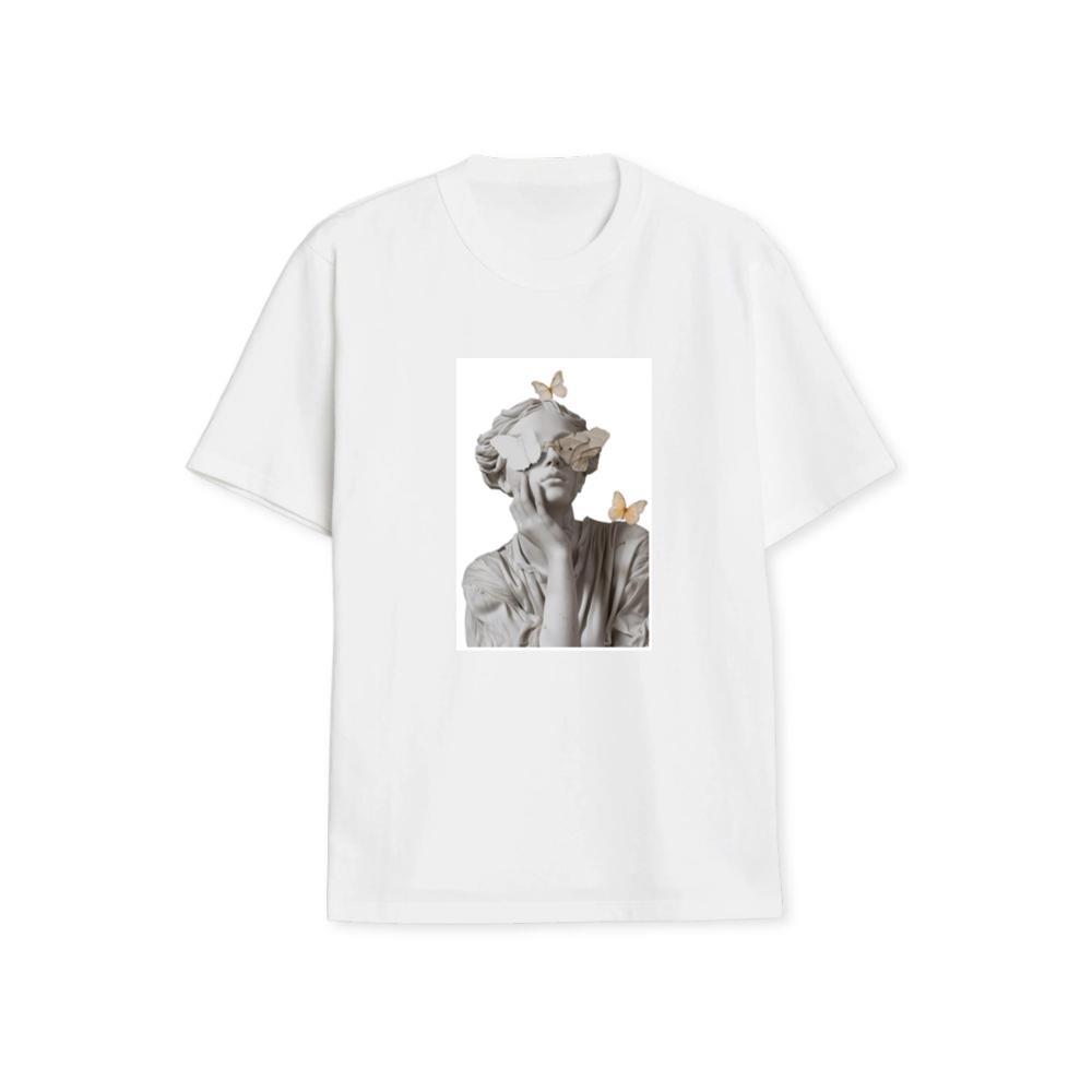 Surreal Classical Sculpture with Butterfly Eyes T-Shirts