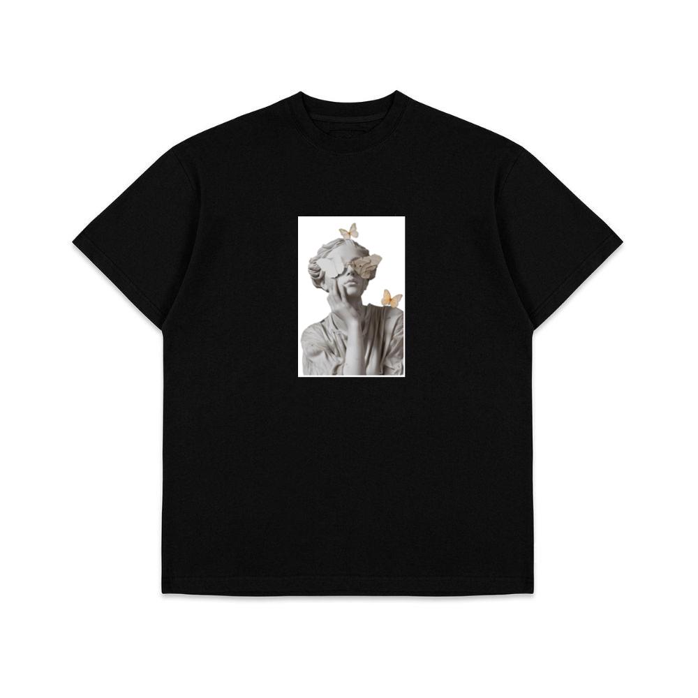 Surreal Classical Sculpture with Butterfly Eyes T-Shirts