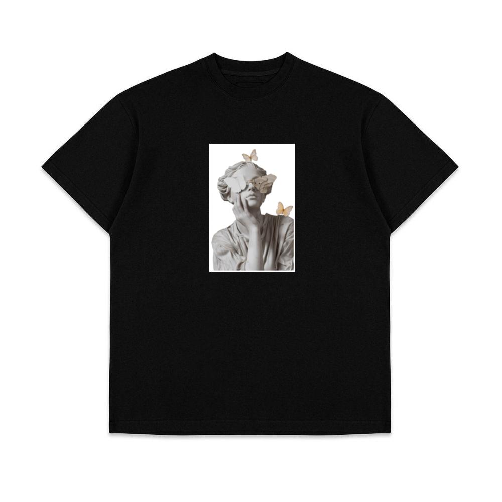 Surreal Classical Sculpture with Butterfly Eyes T-Shirts