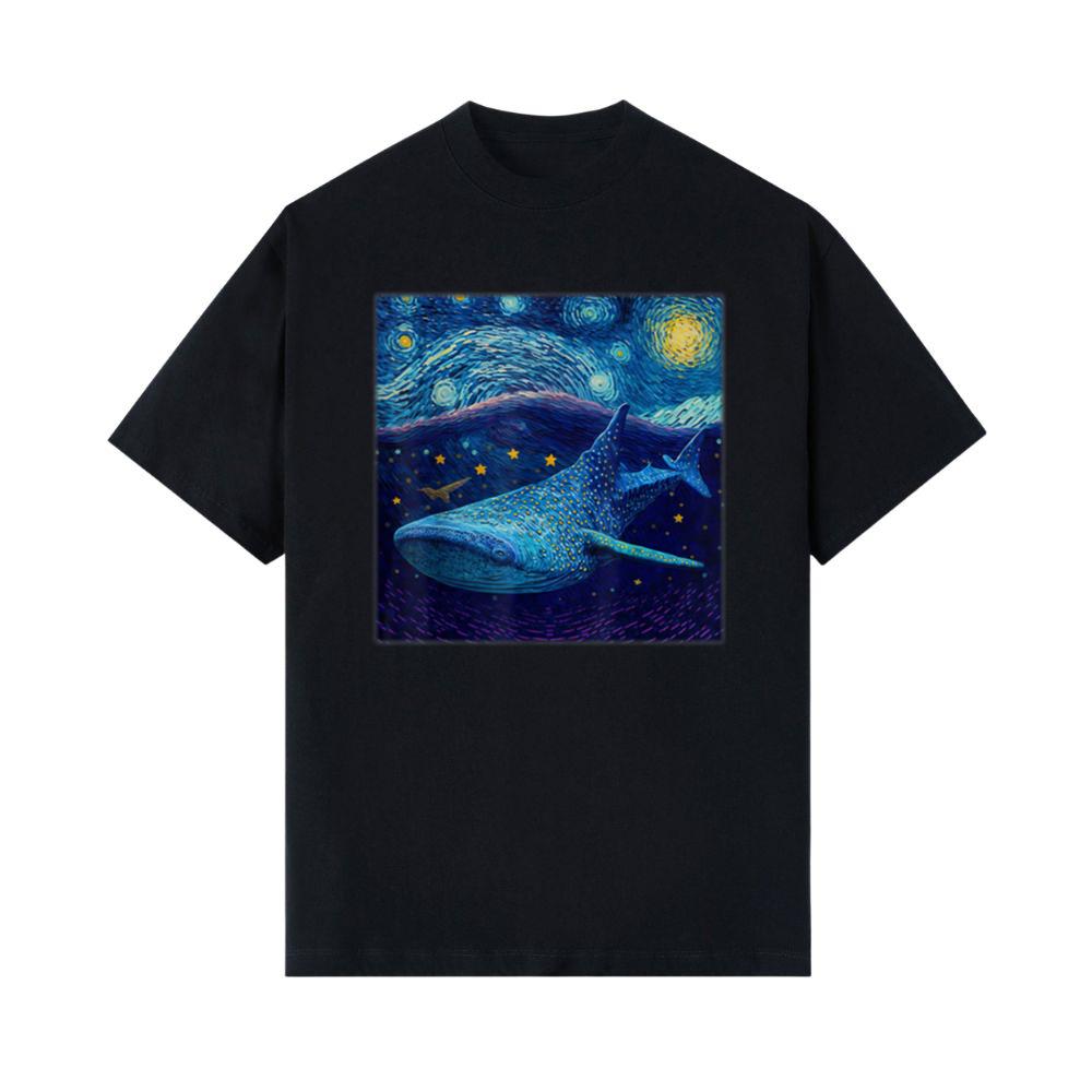 Surrealism Starry Night Whale Shark T-Shirt