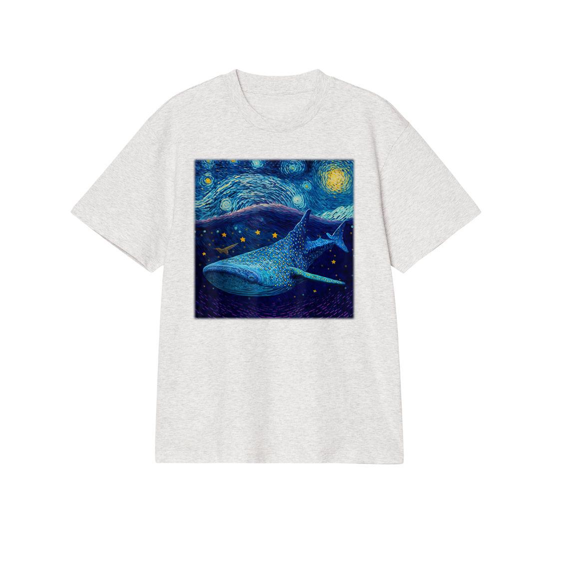 Surrealism Starry Night Whale Shark T-Shirt