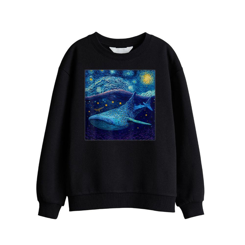 Surrealism Starry Night Whale Shark Sweatshirt