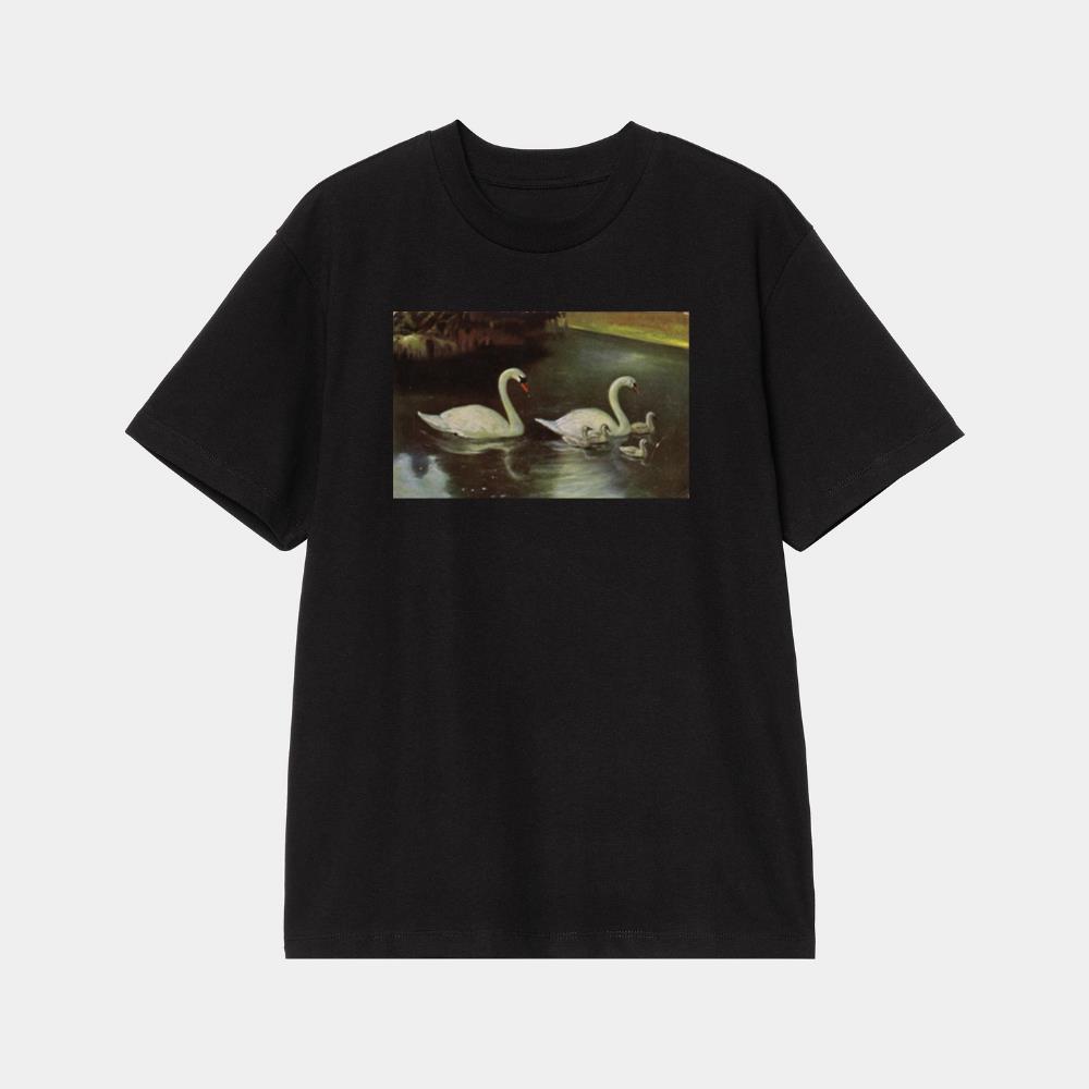 Swan Family on a Quiet Lake T-Shirt