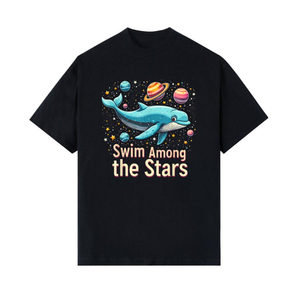 Swim Among the Stars Galaxy Whale Cosmic Art T-Shirt (3)